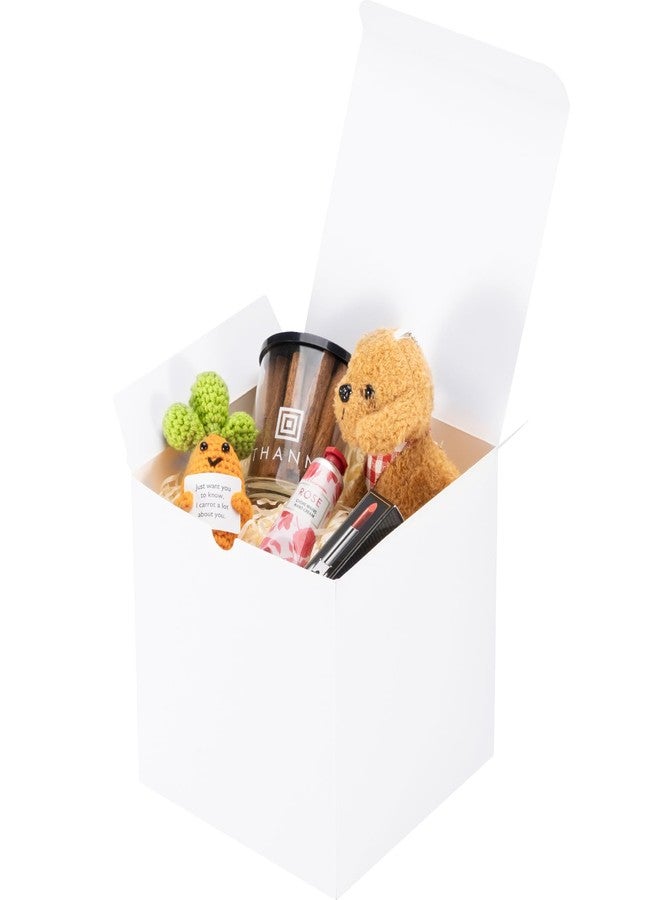 UnicoPak 10 Pack 7x7x7 Gift Boxes Bulk White Large Gift Boxes, Ideal for Birthday Gifts Christmas Gifts Party Favors Homemade and Business - Image 1
